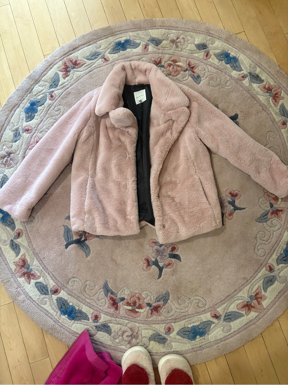 Avec Les Filles Blush Pink Teddy Jacket